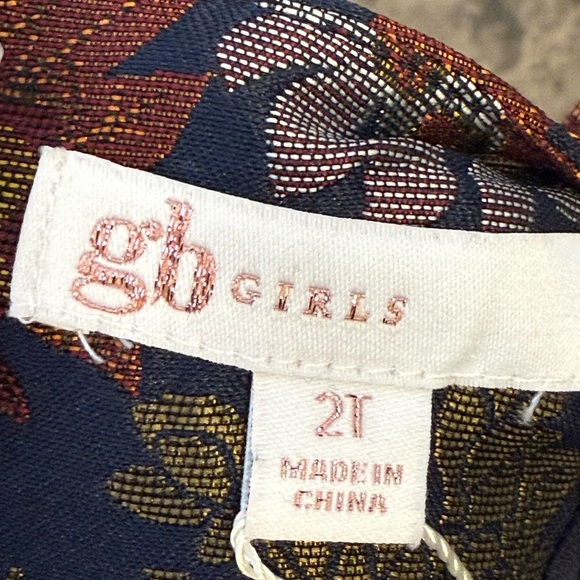 GB Girls Floral Puff Sleeve Dress - Multicolor - Picture 4 of 5